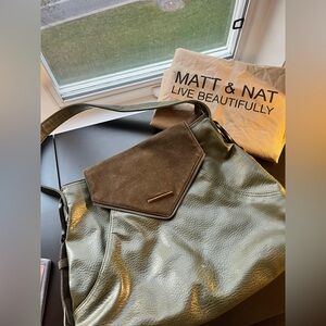 Green Matt & Nat Faux Suede Purse